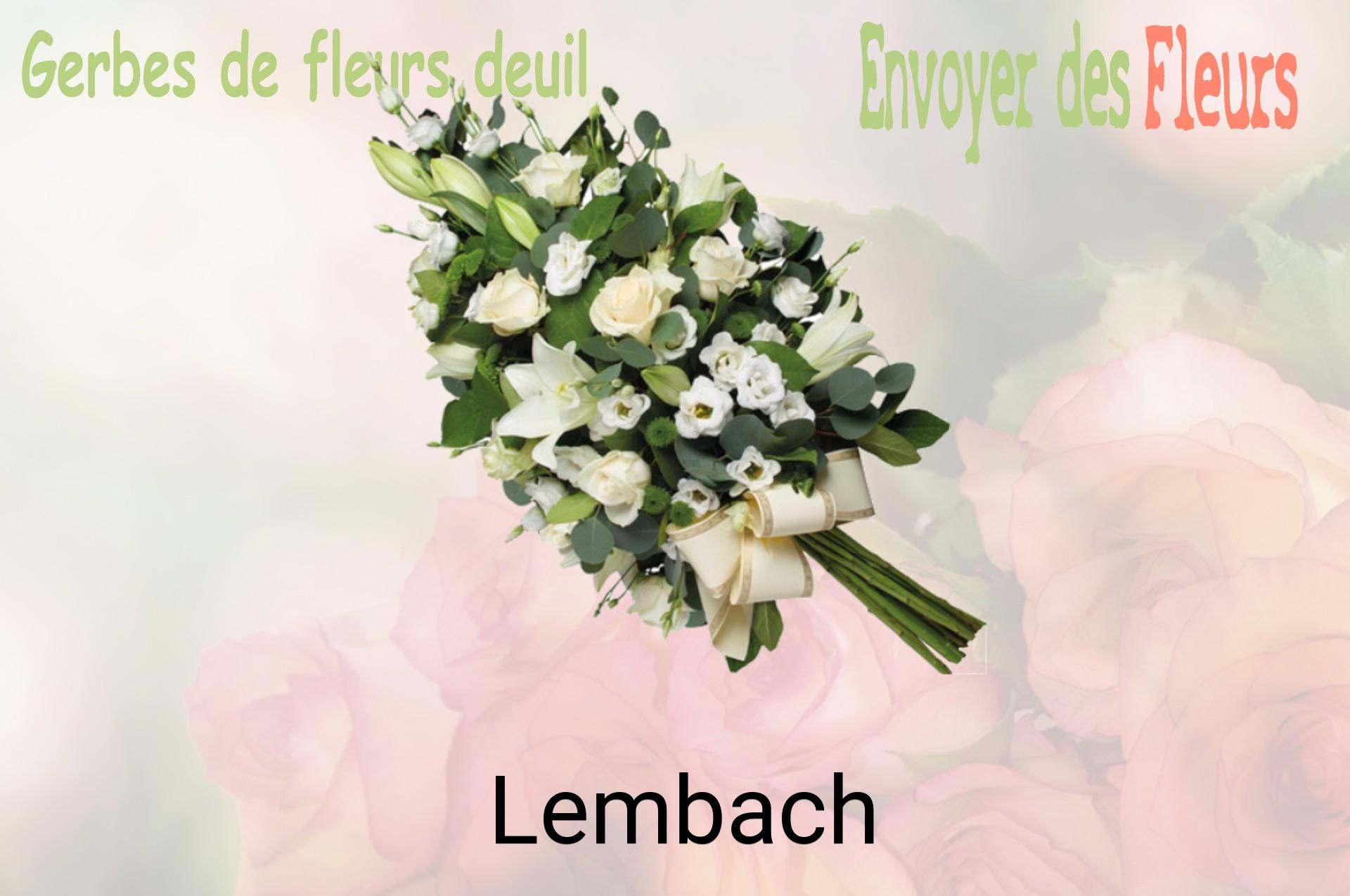 Gerbe de fleurs de deuil livrée à Lembach